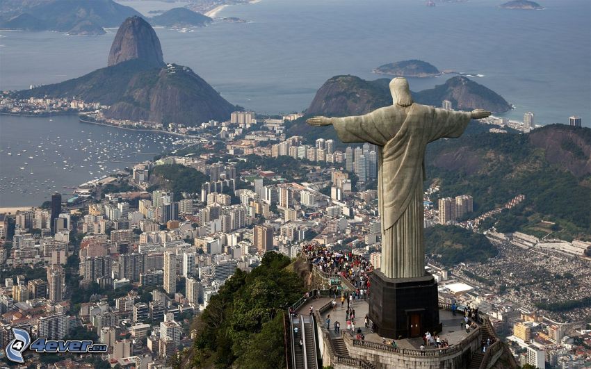 Jezus w Rio de Janiero, Rio De Janeiro, widok na miasto
