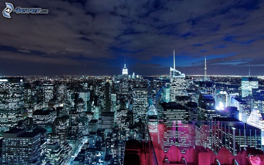 Manhattan, miasto nocą
