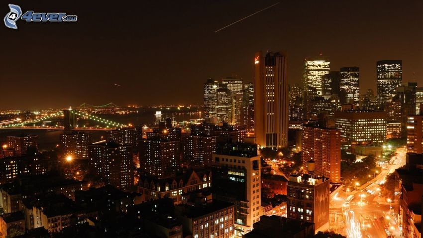Manhattan, miasto nocą