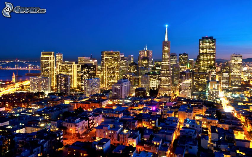 San Francisco, miasto nocą