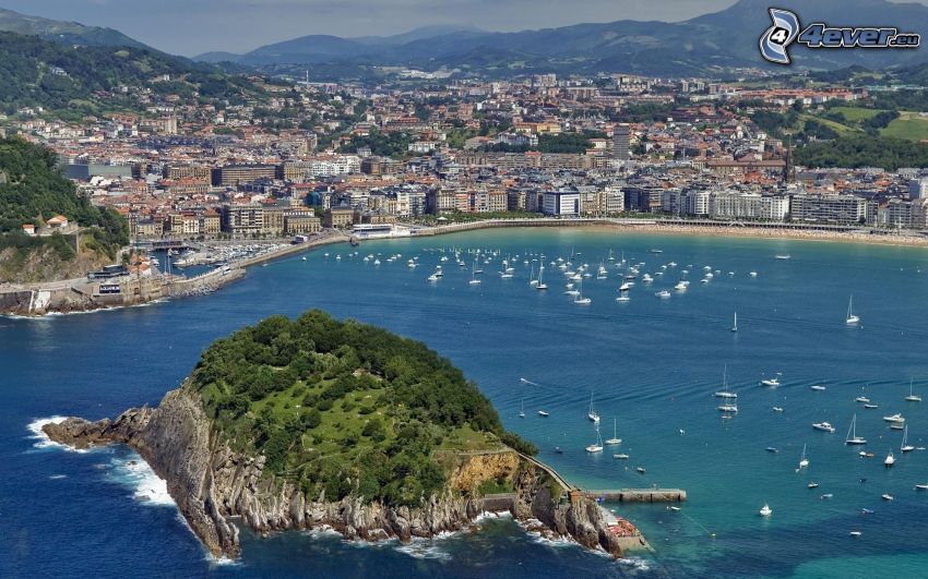 San Sebastián, nadmorskie miasteczko, przystań dla jachtów