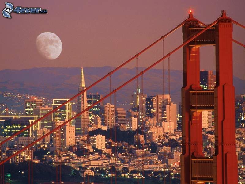 San Francisco, Golden Gate, Księżyc