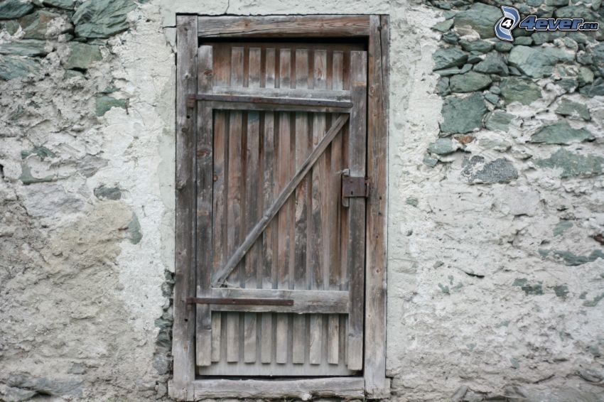 stare drzwi, stary mur