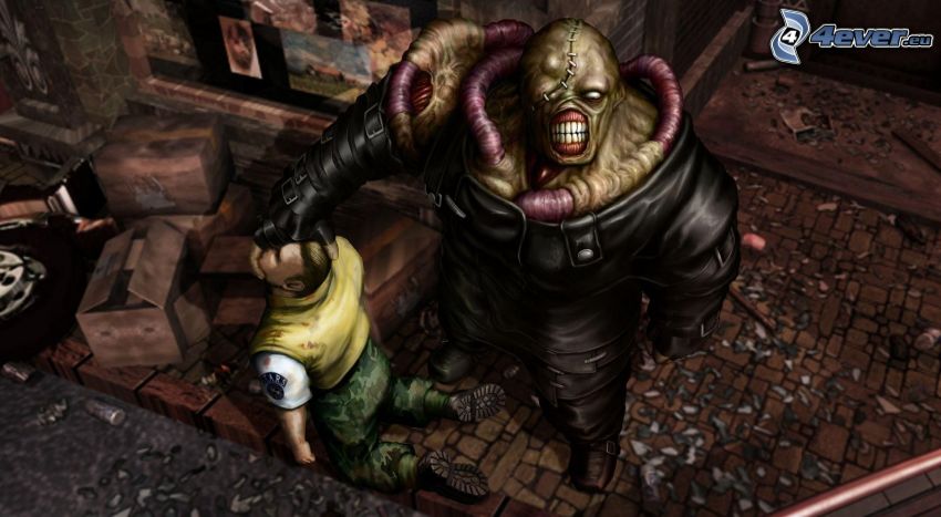 Resident Evil, potwór, mężczyzna