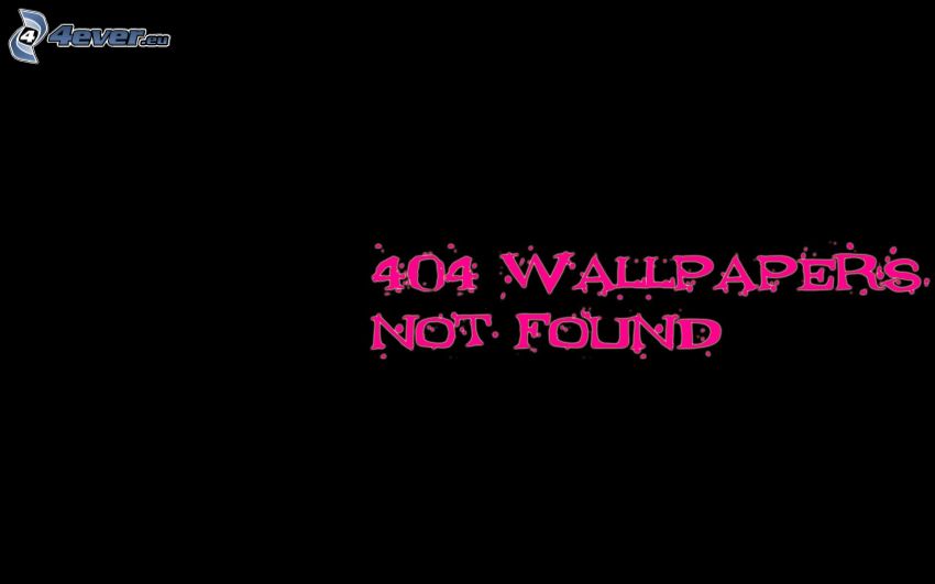 404 error, czarne tło