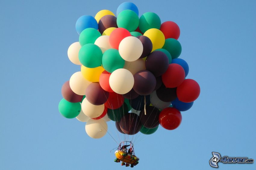 balony, wózek