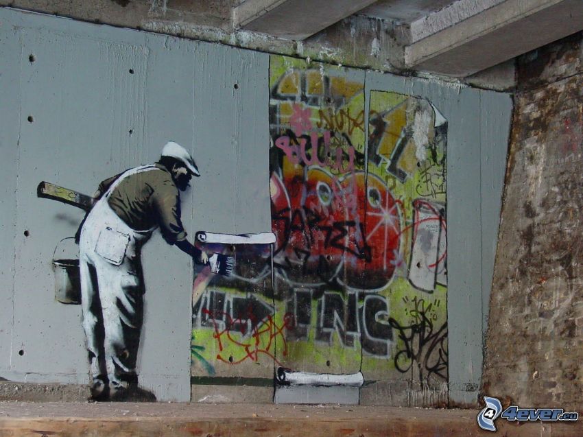 graffiti, ściana