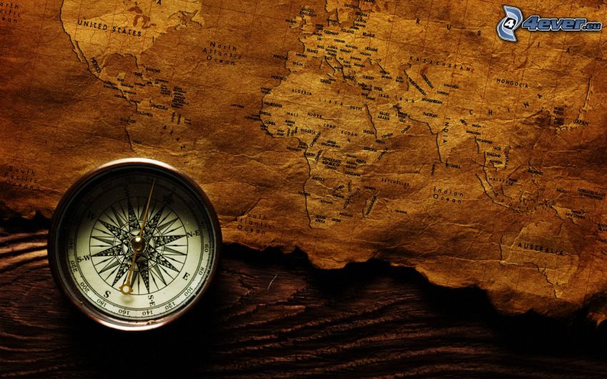 kompas, mapa historyczna