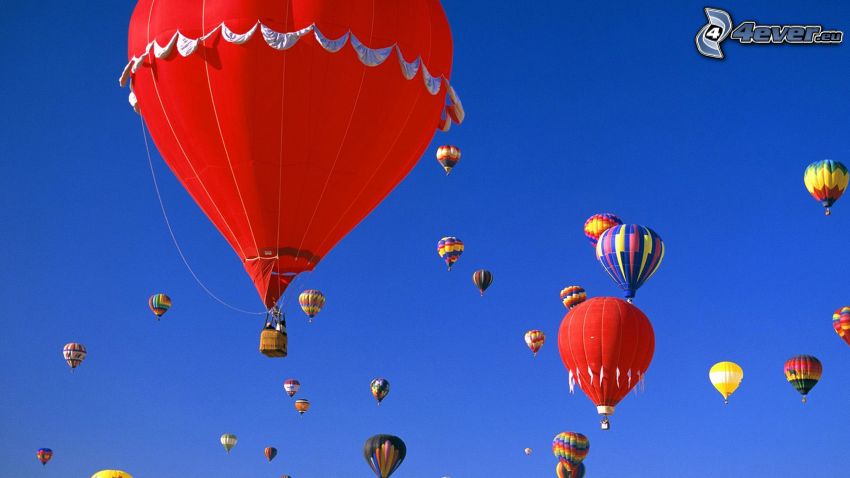 latające balony, niebo
