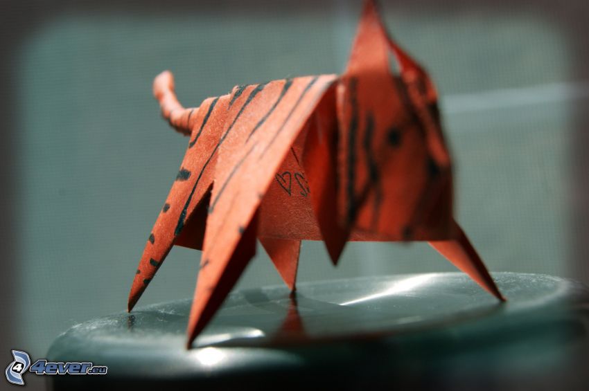 origami, tygrys
