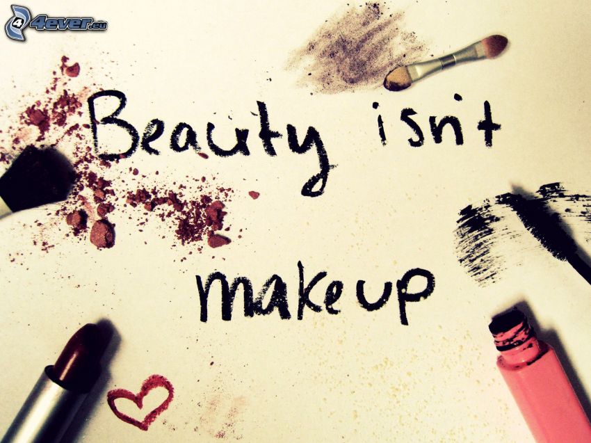 piękno, make-up, text, szminka