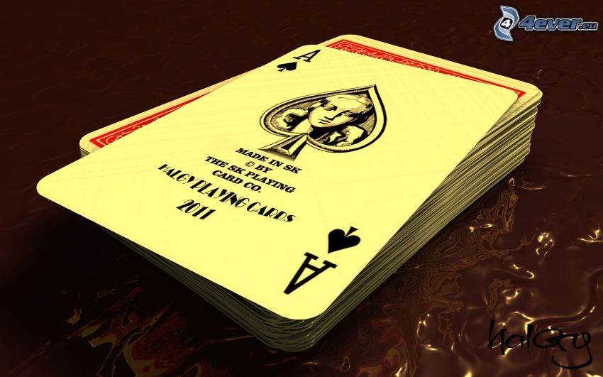 poker, karty, as