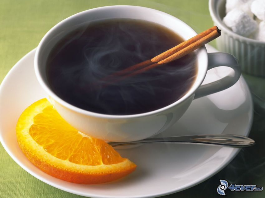 herbata z cynamonem i cytryną