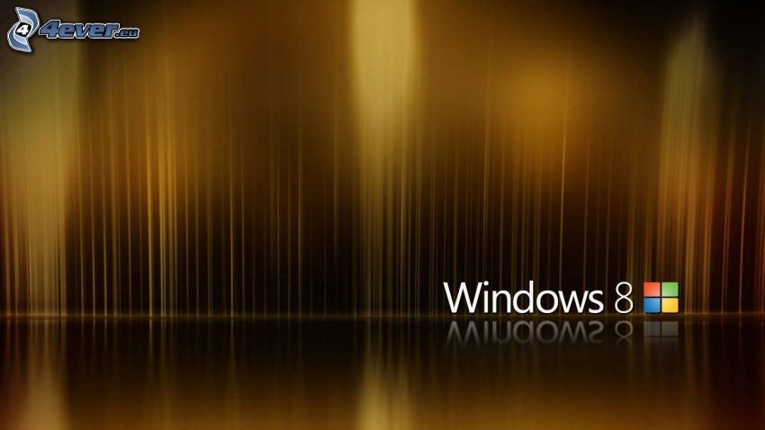 Windows 8, brązowe tło