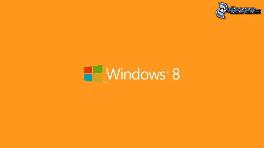 Windows 8, pomarańczowe tło