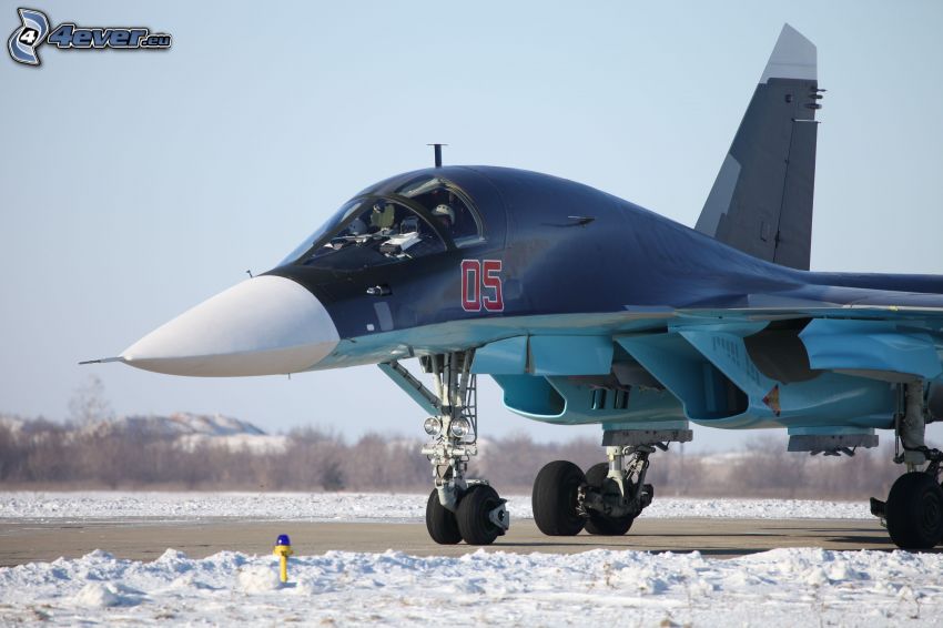 Sukhoi Su-34, śnieg