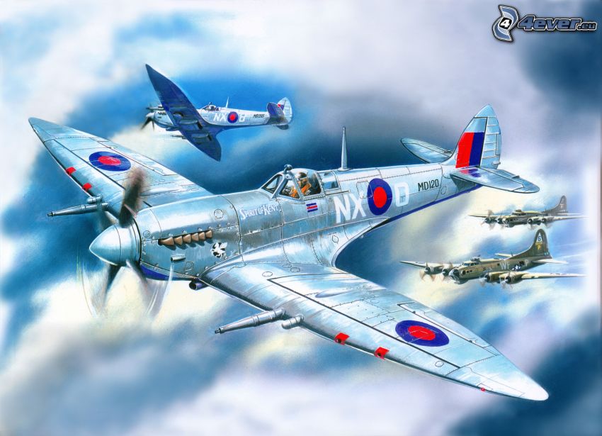 Supermarine Spitfire, rysowane