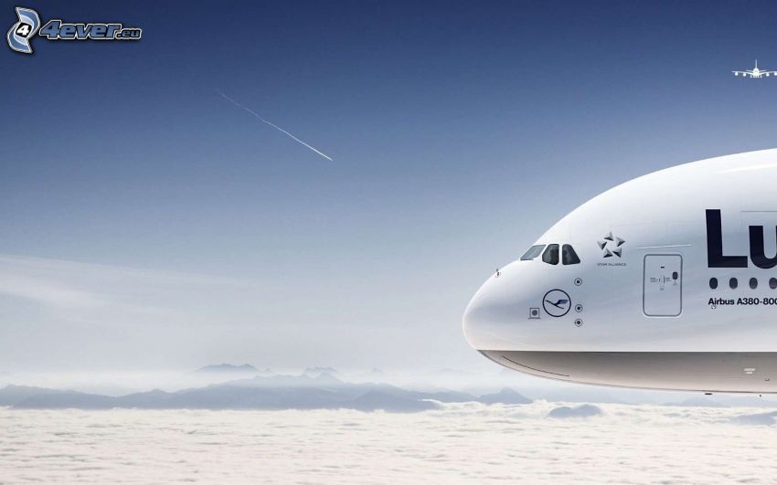 Airbus A380, niebo