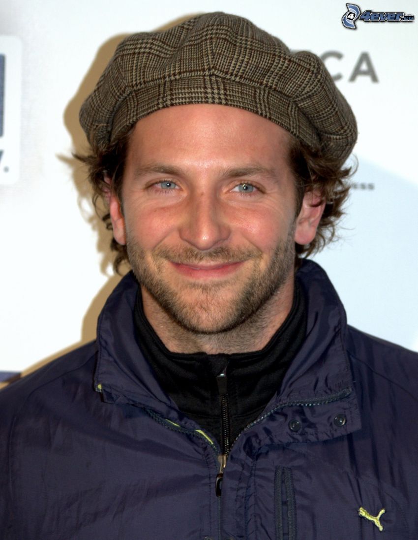 Bradley Cooper, czapka, kurtka