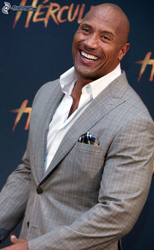 Dwayne Johnson, mężczyzna w garniturze