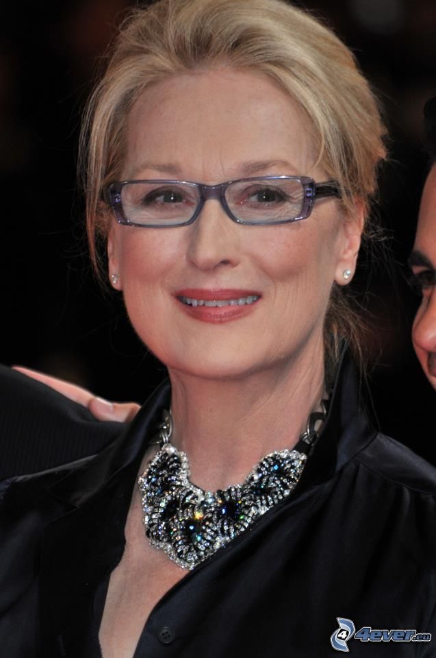 Meryl Streep, kobieta w okularach