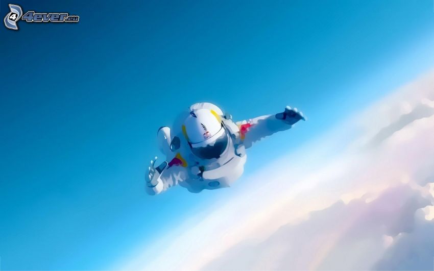 Felix Baumgartner, astronauta, swobodne spadanie