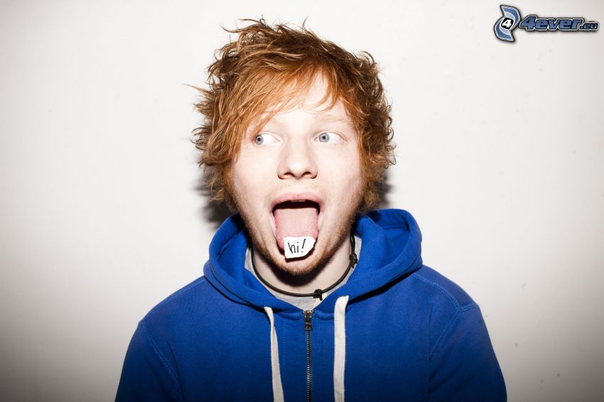 Ed Sheeran, język, spojrzenie