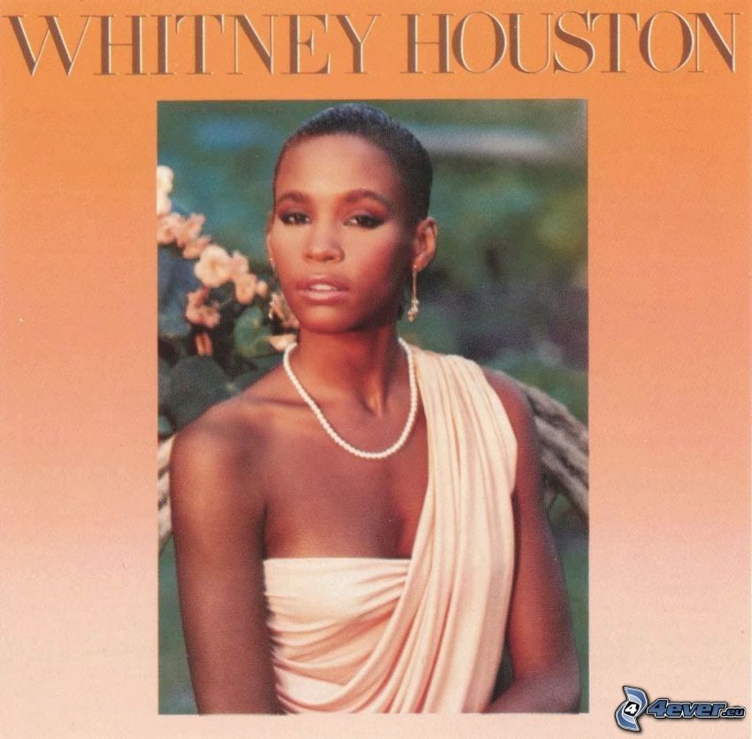 Whitney Houston, krótkie włosy, w, młodości