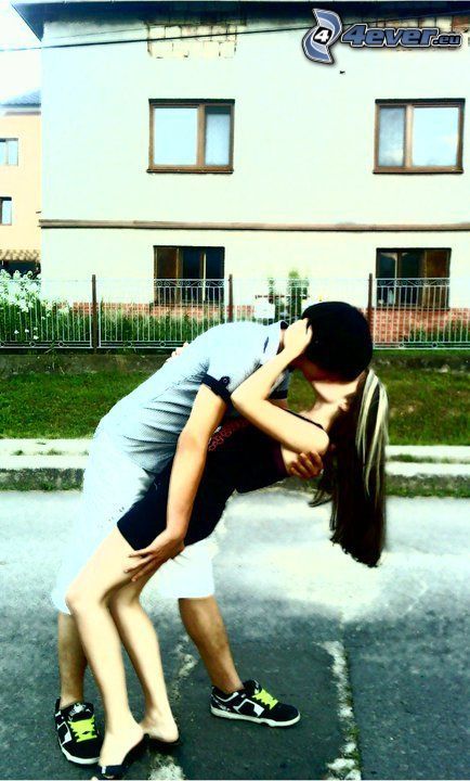 pocałunek, ulica