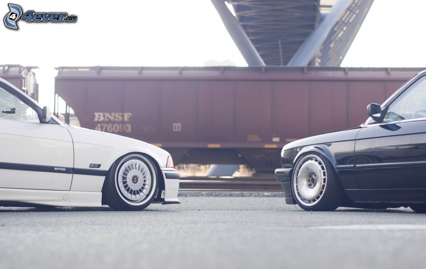 BMW, wagon, pod mostem