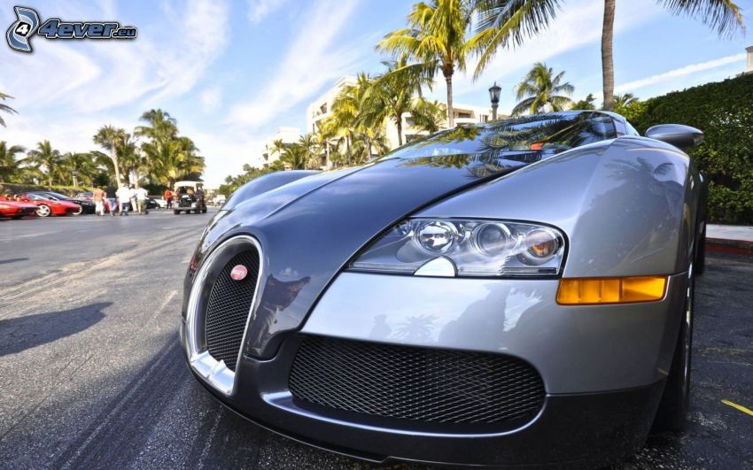Bugatti Veyron, przednia maska, HDR