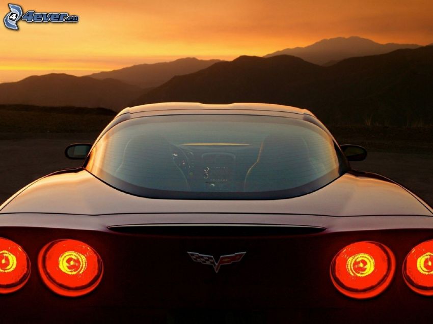 Chevrolet Corvette C6, pasmo górskie, tylne światła