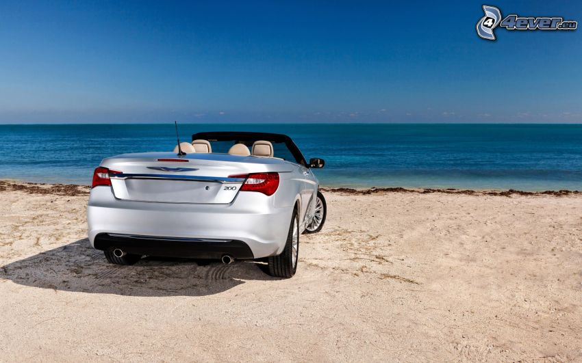 Chrysler 200 Convertible, kabriolet, plaża, morze
