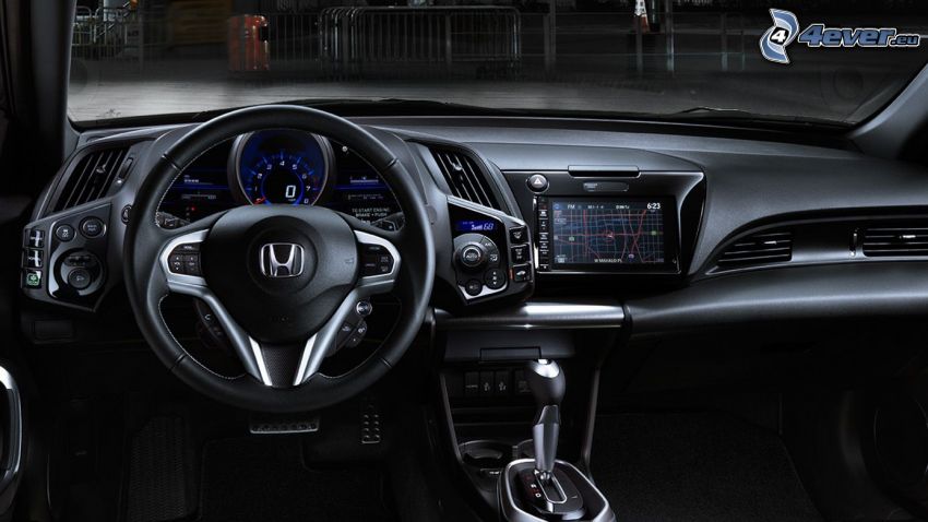 Honda CR-Z, wnętrze, tablica rozdzielcza, kierownica