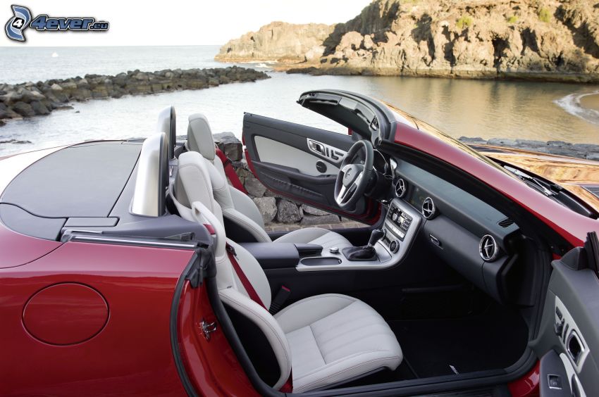 Mercedes-Benz SLK, kabriolet, morze