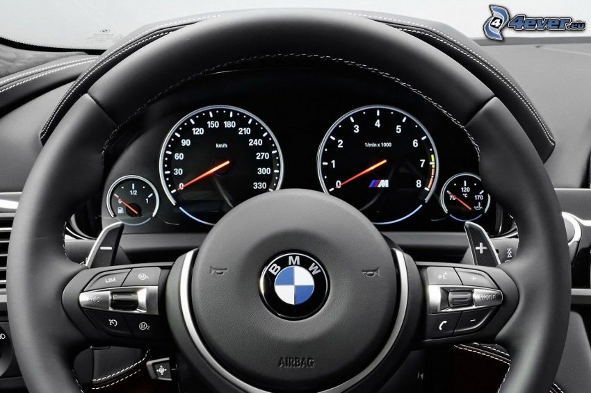 BMW M6, kierownica, wnętrze, tablica rozdzielcza