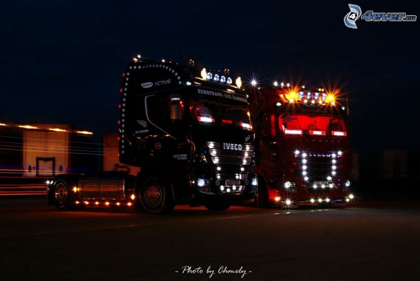Iveco Stralis, ciężarówki, oświetlenie, tuning