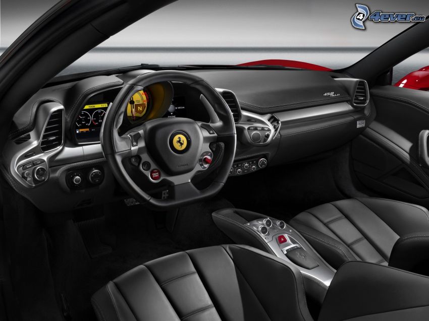 Ferrari 458 Italia, wnętrze