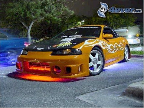 Opel Tigra, tuning, neon