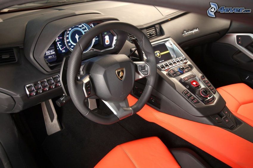 wnętrze Lamborghini Aventador