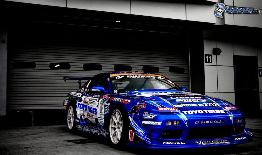 Nissan 240SX, auta wyścigowe, garaż