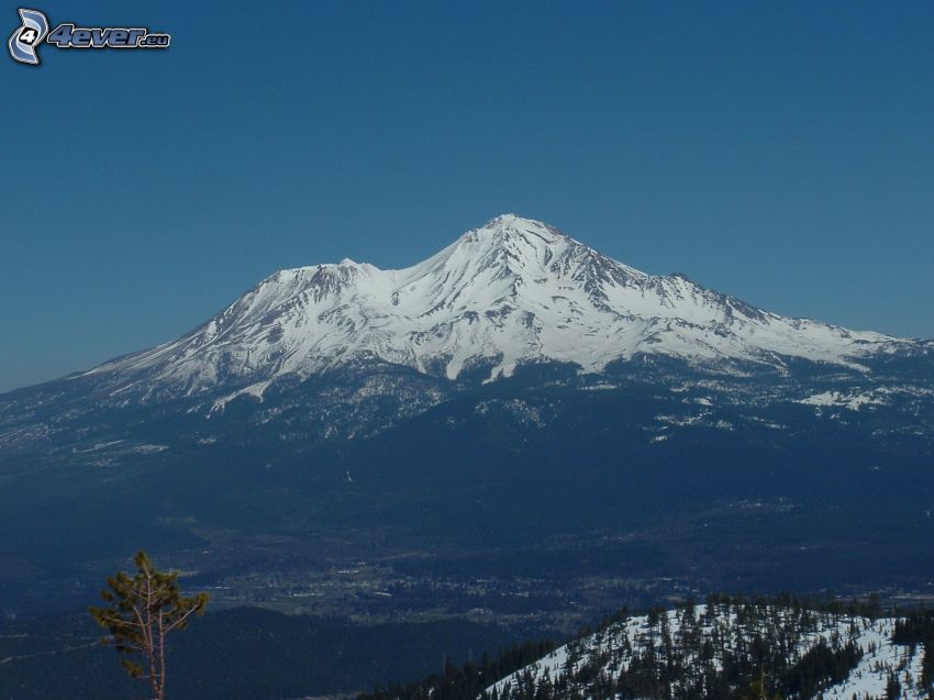 Mount Shasta, zaśnieżona góra