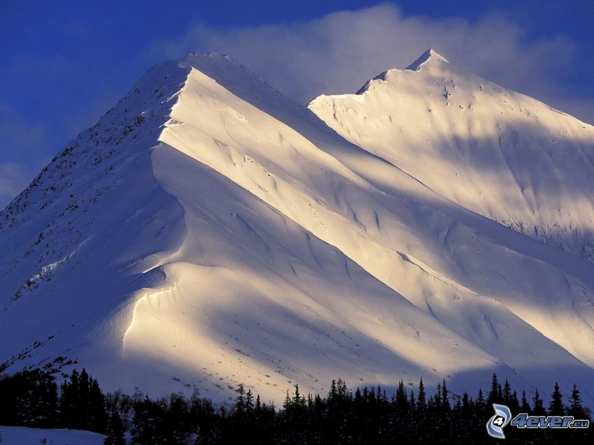 Mountain Summit, wzgórza, śnieg
