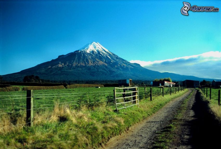 Taranaki, płot, polna droga