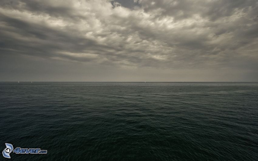 morze, chmury