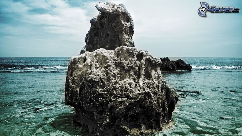 skała, morze