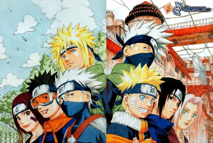Naruto, anime, rysowane