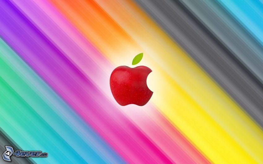Apple, kolorowe paski