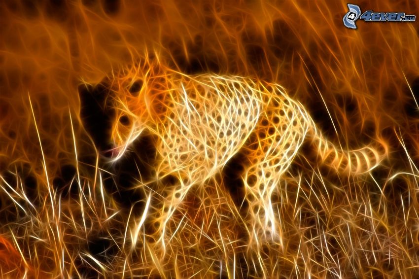 fraktalny gepard, zwierzęta fraktalne