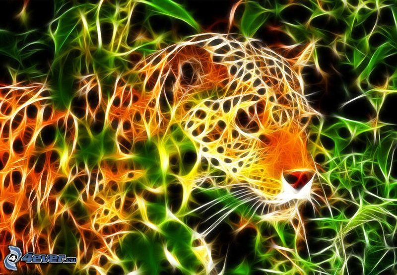fraktalny gepard, zwierzęta fraktalne
